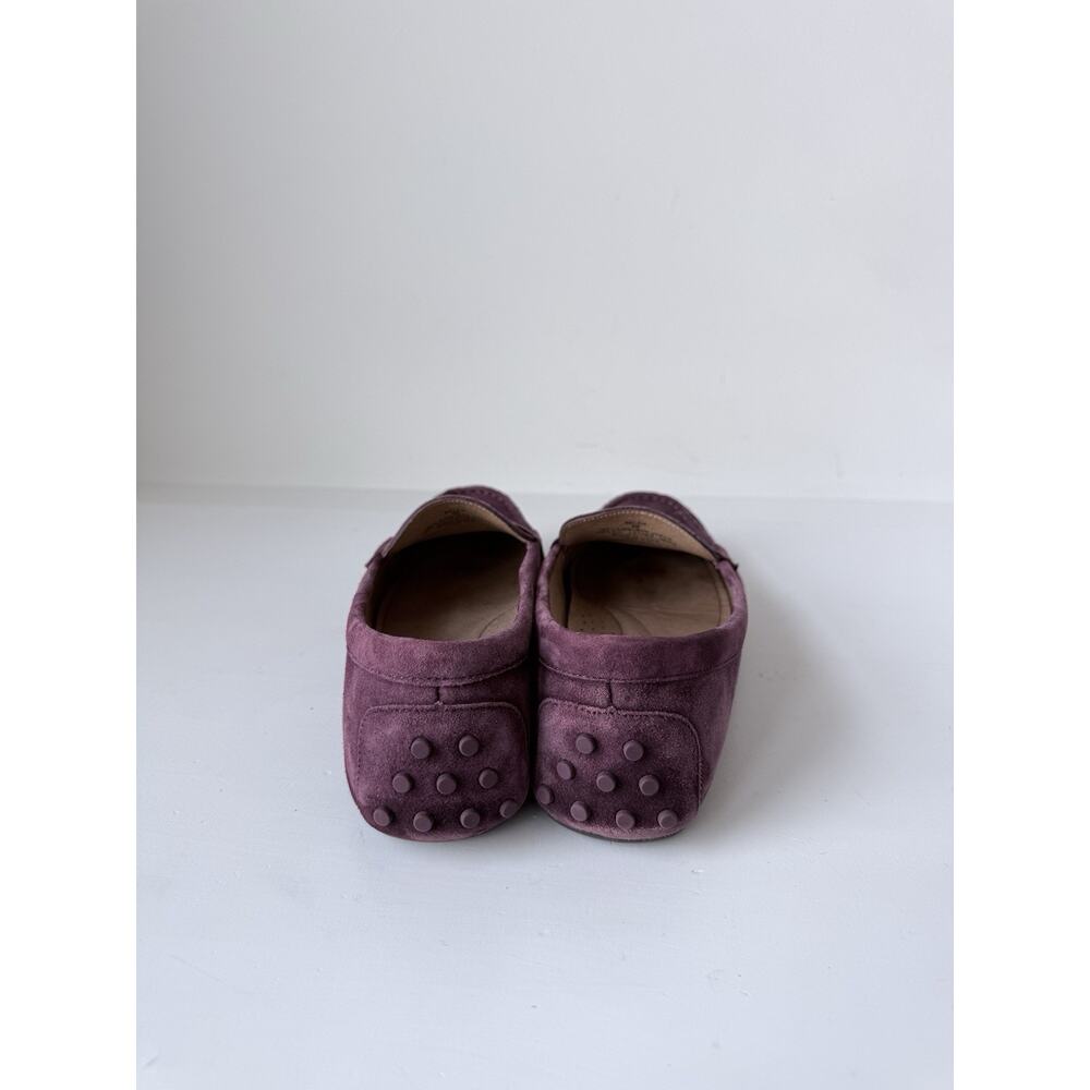 Women’s Ralph Lauren Suede Loafers Size 8B Driving Shoes Work Wear Burgundy - Picture 4 of 7